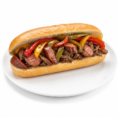 Portillo's Beef-N-Sausage Sandwiches Home-Cooked Sweet Peppers