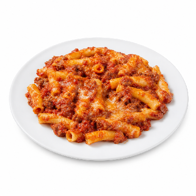 Portillo's Pastas Baked Mostaccioli with Meat Sauce