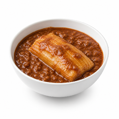 Portillo's Sides Tamale in Bowl of Chili