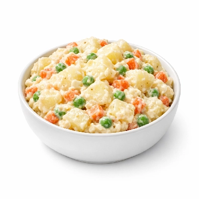 Potato salad with vegetables
