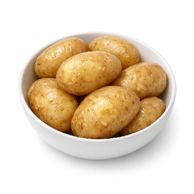 Potatoes boiled with skin without salt