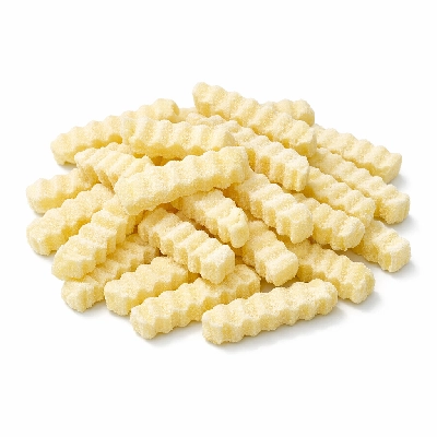 Potatoes frozen french fried par cottage-cut unprepared