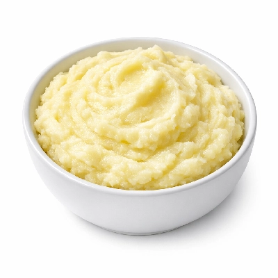 Potatoes mashed home-prepared whole milk and margarine added