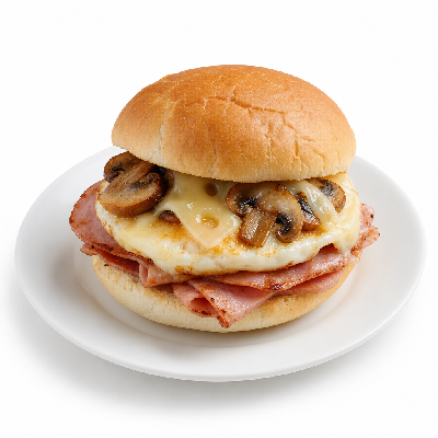 Potbelly Sandwich Breakfast Ham Mushroom Egg and Swiss Original