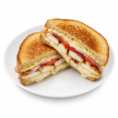 Potbelly Skinny Grilled Chicken Club with Swiss Mustard Mayo Tomato and Onion