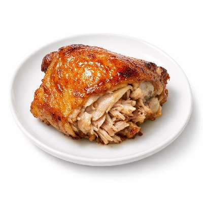 Rotisserie chicken thigh meat and skin
