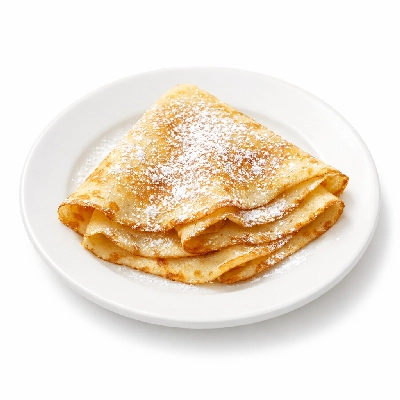 Powdered sugar crepe