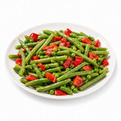 President's Choice Produce Buttered Fine Green Beans with Green Peas & Roasted Red Peppers