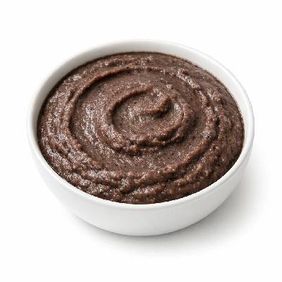 Pureed black beans