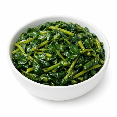 Purslane cooked boiled drained with salt