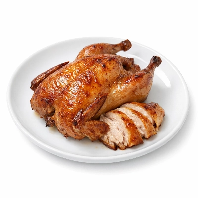 Quail cooked total edible