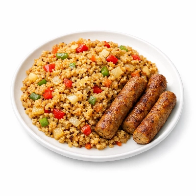 Quinoa Breakfast Hash & Veggie Sausage
