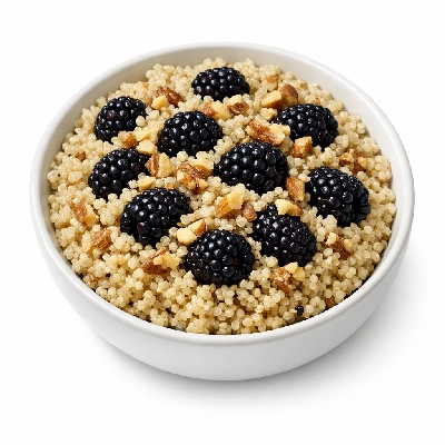 Delicious Quinoa with Blackberries and Walnuts