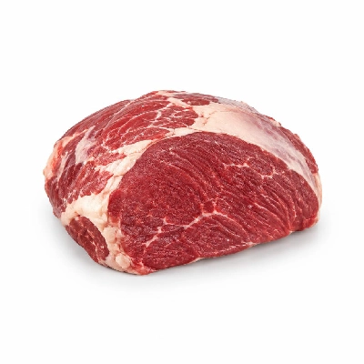 Raw Beef Round Tip, Choice, Separable Lean and Fat, Trimmed to 1/4 Inch