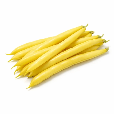 Raw yellow snap or wax beans