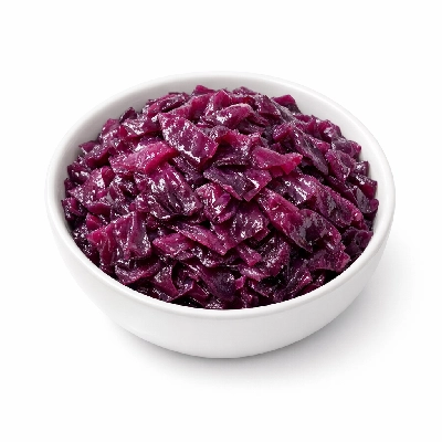 Red cabbage boiled with salt