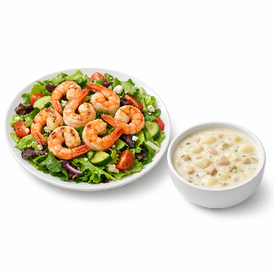 Red Lobster Menu Specials Lunch Soup and Grilled Shrimp Salad with Clam Chowder
