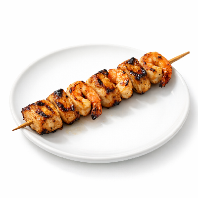 Red Lobster Shrimp and Wood-Grilled Chicken-Shrimp Skewer