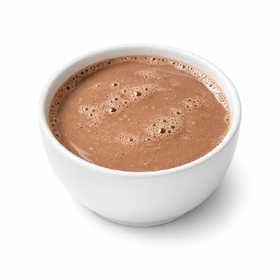 Rennin chocolate dry mix prepared with 2% milk