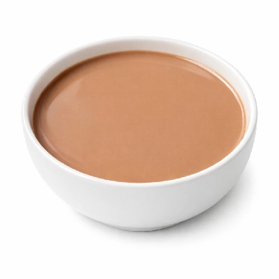 Rennin chocolate dry mix prepared with whole milk