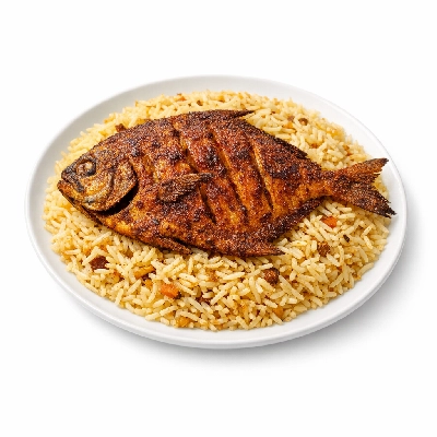 Rice and Fish (Motabak Samak) UAE