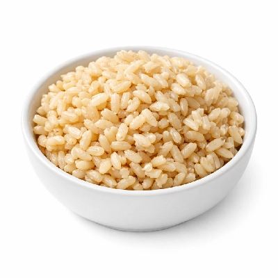 Rice brown instant cooked without salt