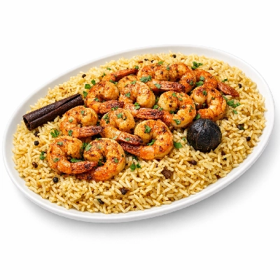 Rice, Mung Beans and Shrimps (Momawash Rubyan) UAE