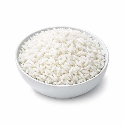 Rice white long grain cooked without salt