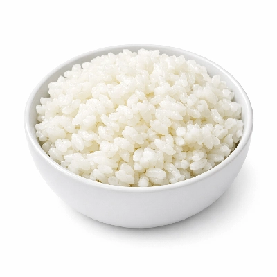 Rice white medium-grain cooked unenriched