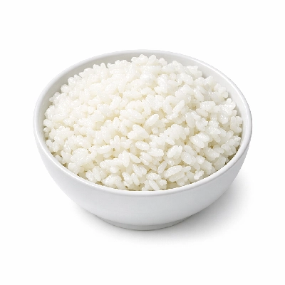 Rice white short-grain cooked unenriched