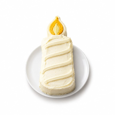 Ritter's Frozen Custard Birthday Candle Design Cakes White No Sugar Added Vanilla