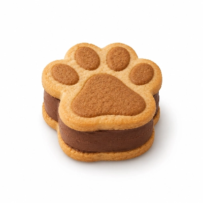 Ritter's Frozen Custard Novelty Items Cubby Paw Sandwich with Chocolate Frozen Custard