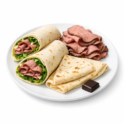 Roast Beef Wraps & Chocolate Bite