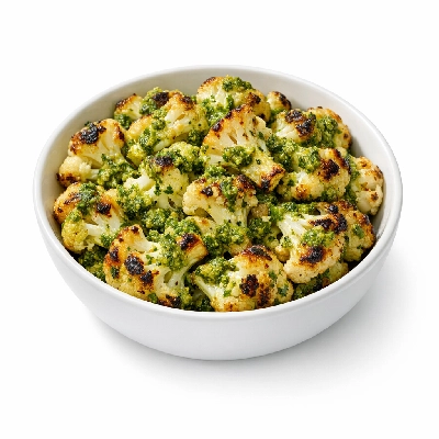 Roasted Cauliflower with Pesto