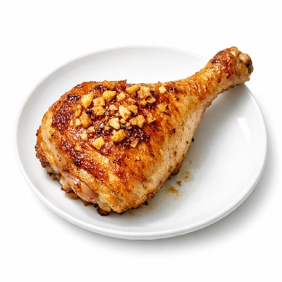 Roasted Chicken Leg with Garlic Topping