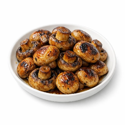 Roasted white mushrooms