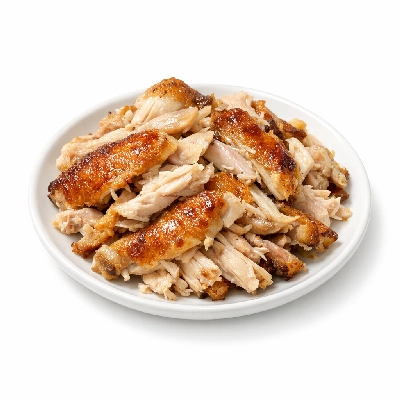 Rotisserie chicken wing meat and skin