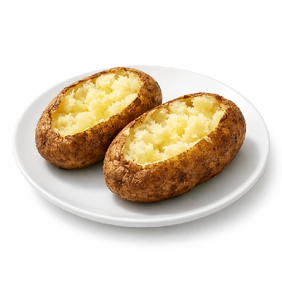 Russet potatoes baked without salt