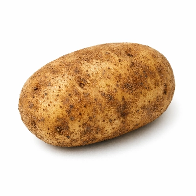 Russet potatoes with skin raw