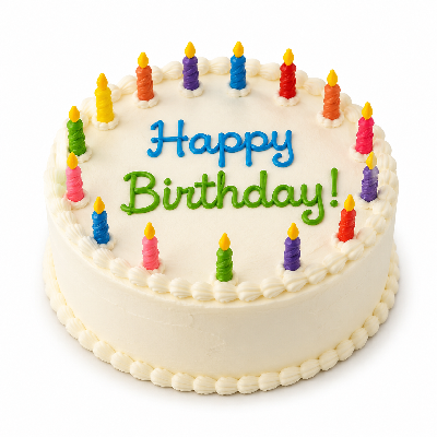 Sainsbury's Bakery Happy Birthday Candle Cake