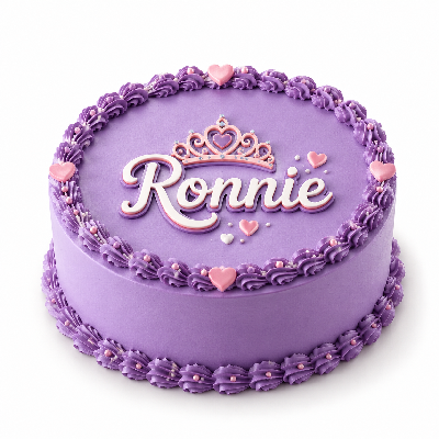 Sainsbury's Bakery Purple Ronnie Girl Birthday Cake