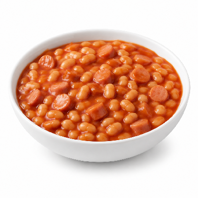 Sainsbury's Food Cupboard Baked Beans in Tomato Sauce with Sausages
