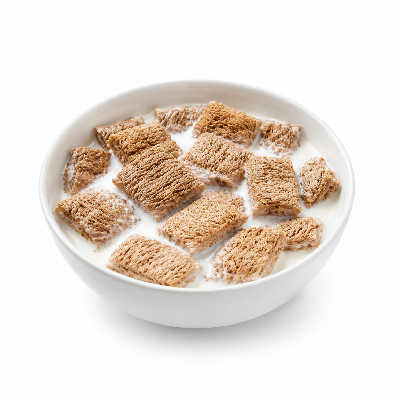 Sainsbury's Food Cupboard Breakfast Cereals Wheat Wholegrain Wheat Cereal Whole Wheat Biscuits with 150ml of Semi-Skimmed Milk