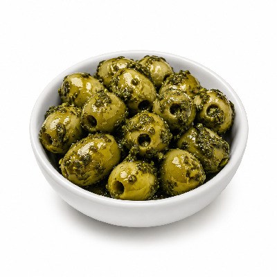 Sainsbury's Food Cupboard Olives Karyatis Green & Pesto