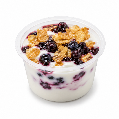 Sainsbury's Food Cupboard Snack Pots Fruit Bowl Yogurt Flakes Blackcurrant