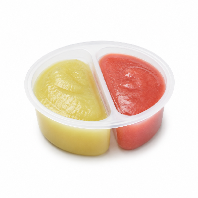 Sainsbury's Food Cupboard Snack Pots Organic Apple & Strawberry Dual