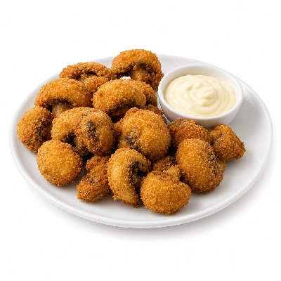 Sainsbury's Fresh Food Americas All Crispy Coated Mushrooms with a Garlic Mayonnaise Dip