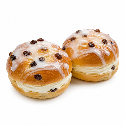 Sainsbury's Fresh Food Desserts Cream Belgian Bun Twinpack