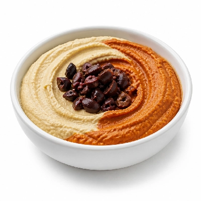 Sainsbury's Fresh Food Dips Mixed Olive & Sunbaked Tomato Houmous