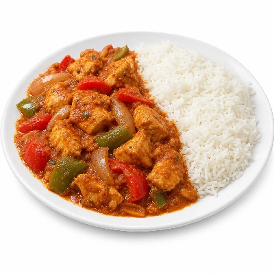Sainsbury's Fresh Food Indian Chilled Meals Chicken Jalfrezi & Rice Taste the Difference